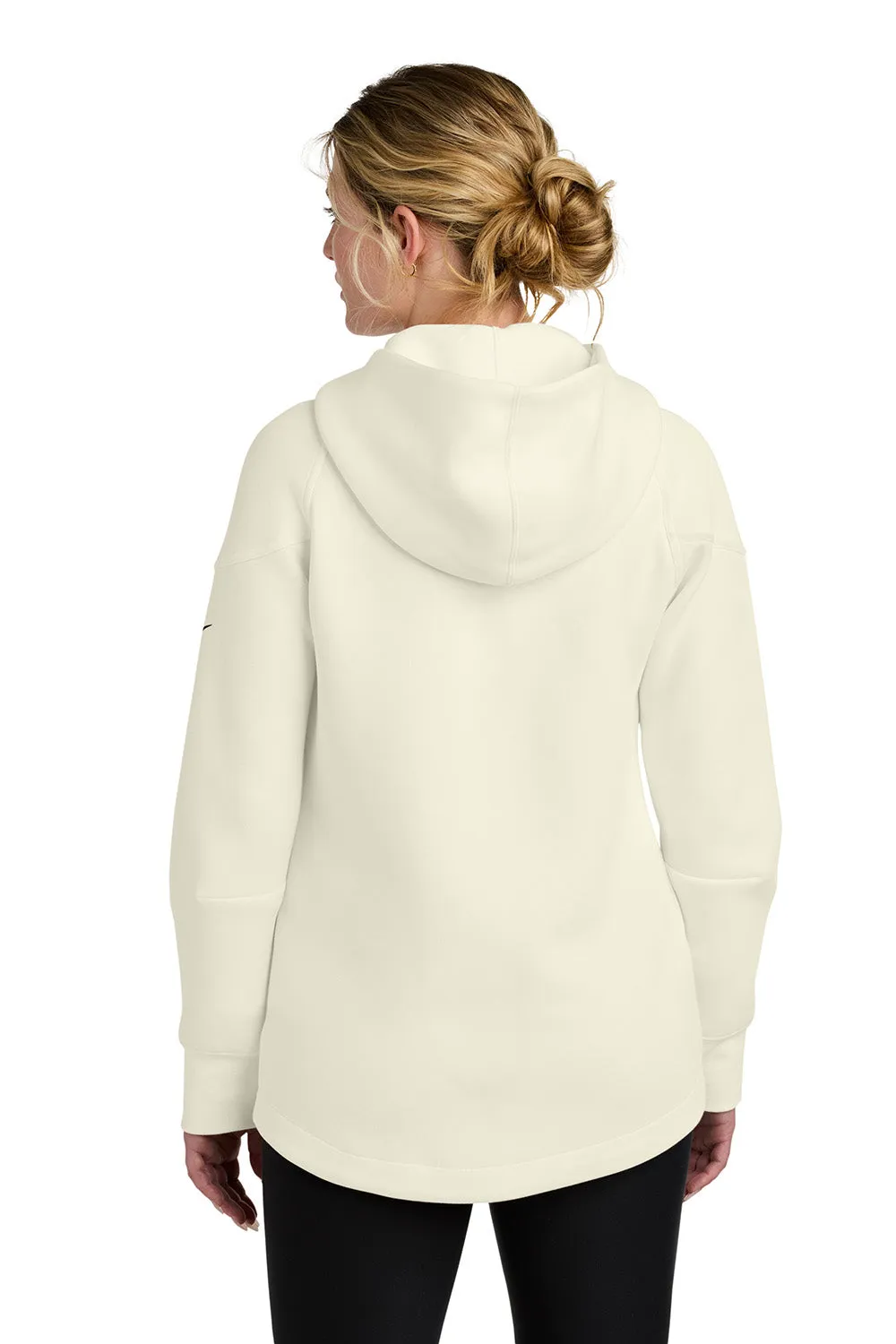 Nike Womens Tech Fleece Full Zip Hooded Sweatshirt Hoodie w/ Pockets - Pale Ivory