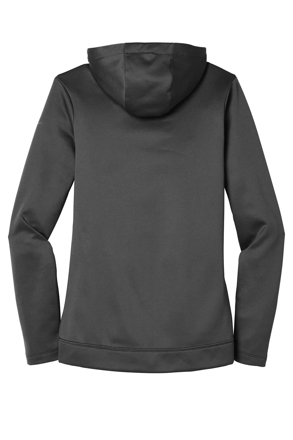 Nike Womens Therma-Fit Moisture Wicking Fleece Full Zip Hooded Sweatshirt Hoodie w/ Pockets - Anthracite Grey