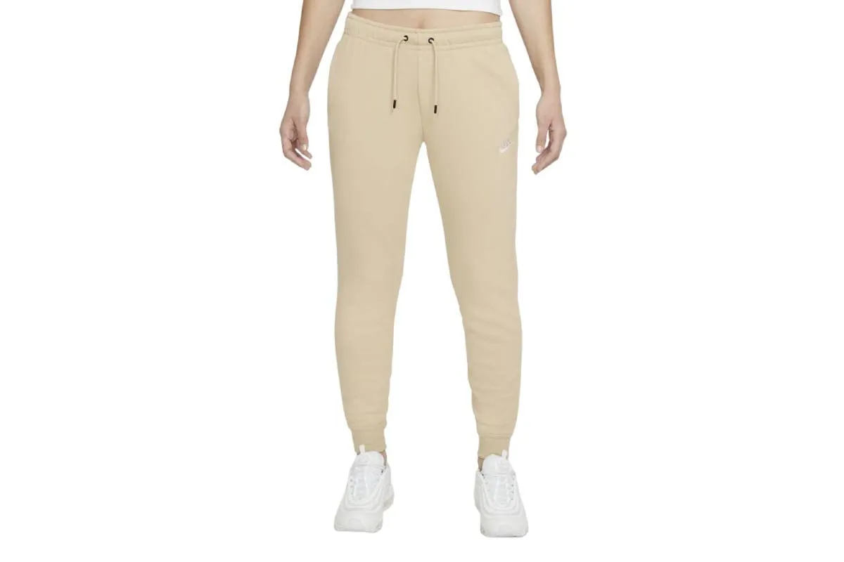 Nike Women's W NSW ESSNTL FLC MR PNT RG Pants, Rattan/White, L Columbia Clothing