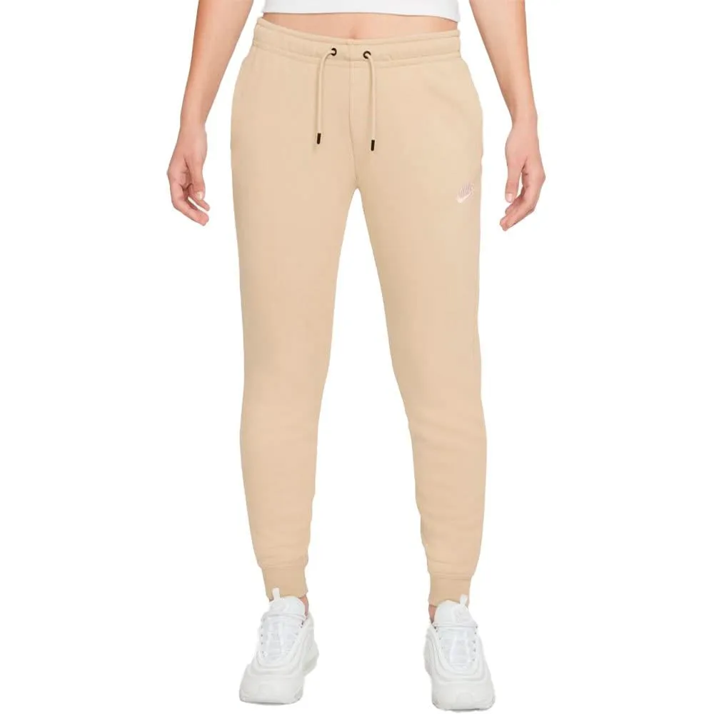 Nike Women's W NSW ESSNTL FLC MR PNT RG Pants, Rattan/White, L Columbia Clothing