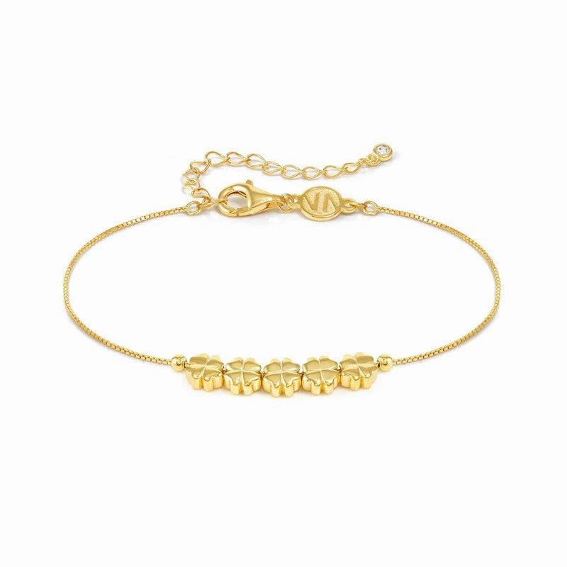 Nomination Armonica Bracelet, Four-Leaf Clovers, Gold, Sterling Silver