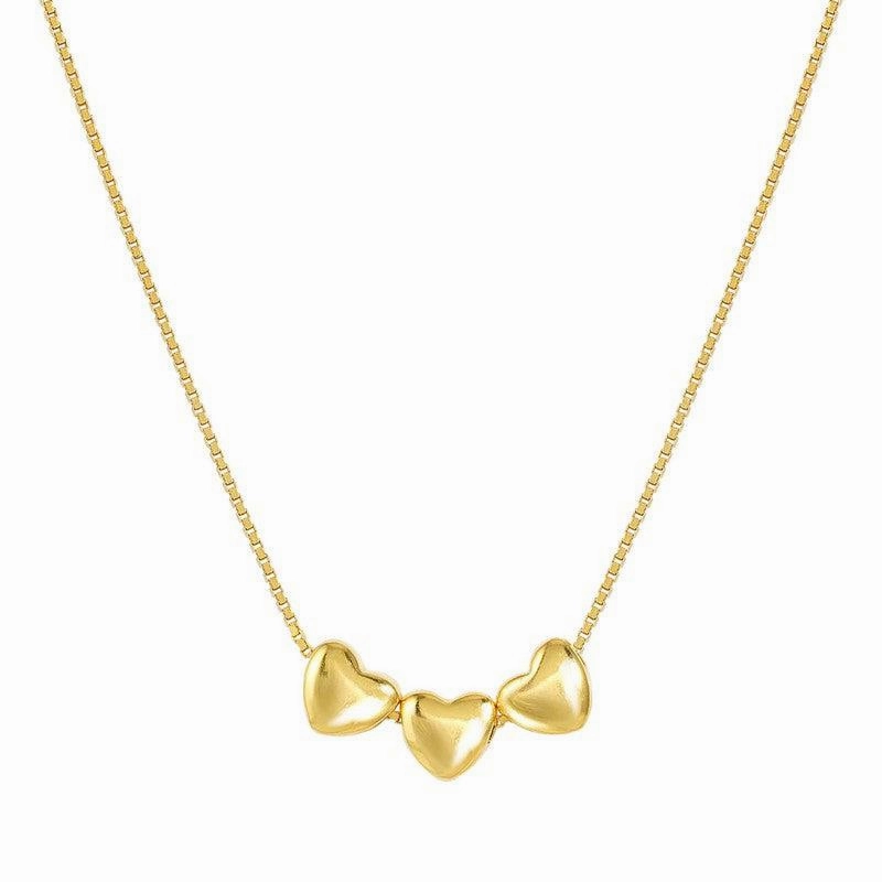Nomination Armonica Necklace, Hearts, Gold, Sterling Silver