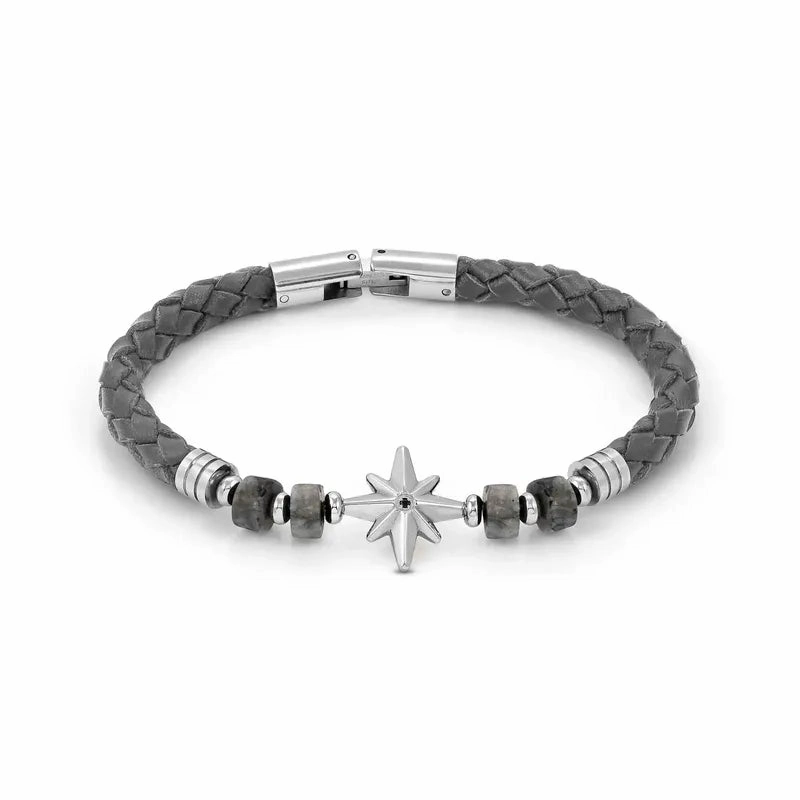 Nomination Atlante Bracelet, Windrose & Natural Stones, Synthetic Leather