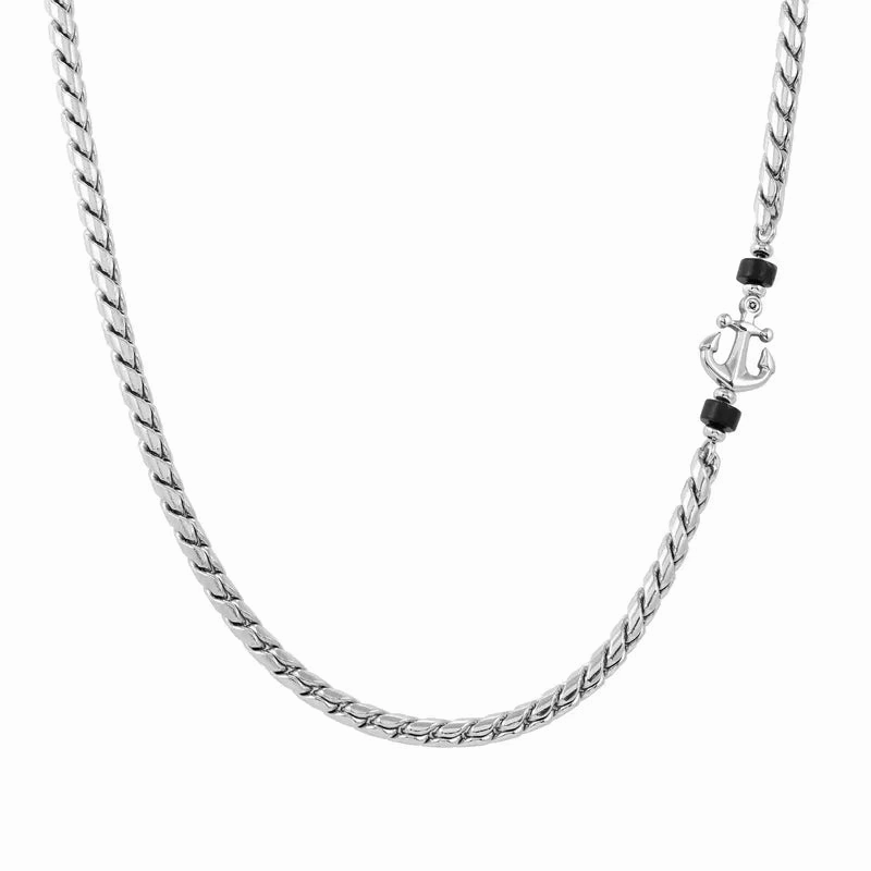 Nomination Atlante Necklace, Ancora & Natural Stones, Stainless Steel