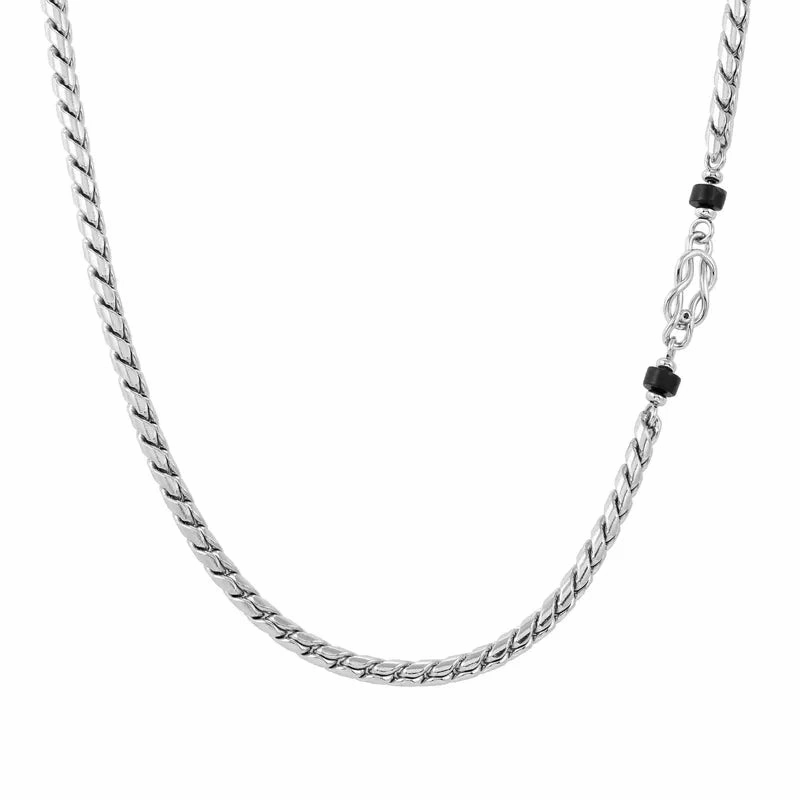 Nomination Atlante Necklace, Knot & Natural Stones, Stainless Steel