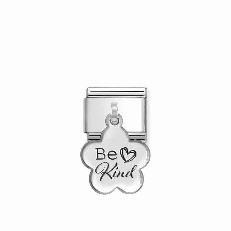Nomination Composable Link Be Kind Flower Pendant, Silver