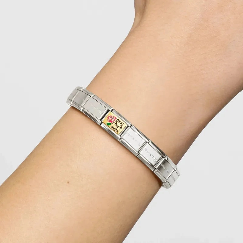 Nomination Composable Link Best Mum Ever, 18K Gold & Enamel