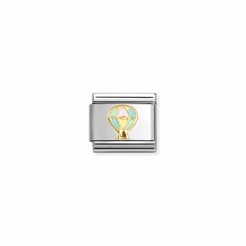 Nomination Composable Link Hot Air Balloon, 18K Gold & Enamel