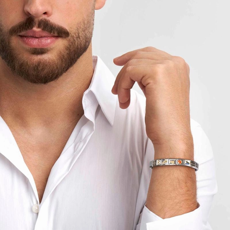 Nomination Composable Link Red Heart-Gold, 18K Gold & Enamel