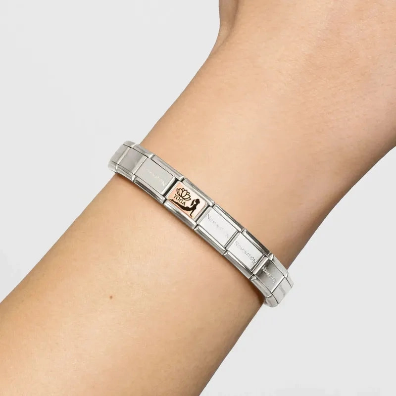 Nomination Composable Link Yoga Cobra Pose, 9K Rose Gold