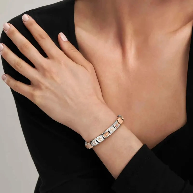 Nomination Composable Link Yoga Cobra Pose, 9K Rose Gold