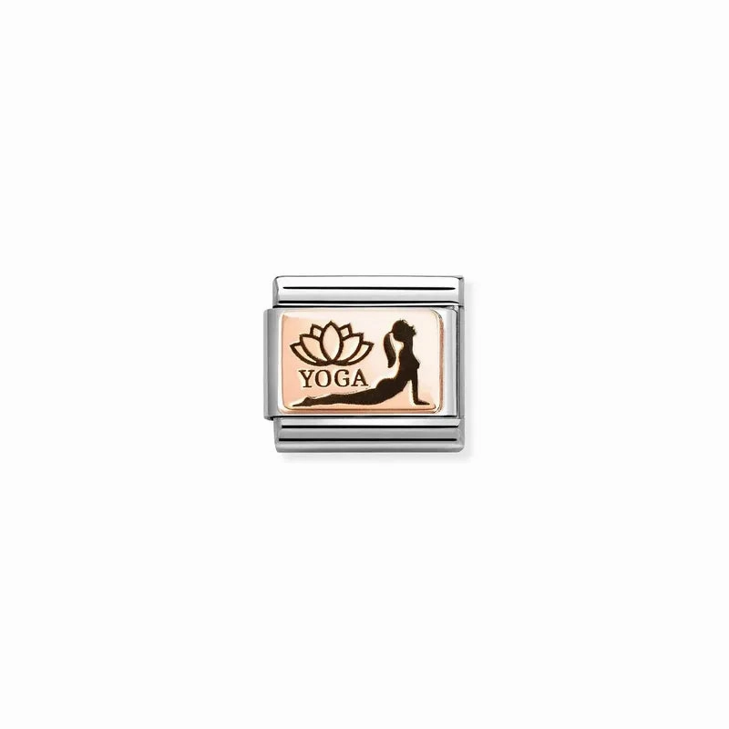 Nomination Composable Link Yoga Cobra Pose, 9K Rose Gold