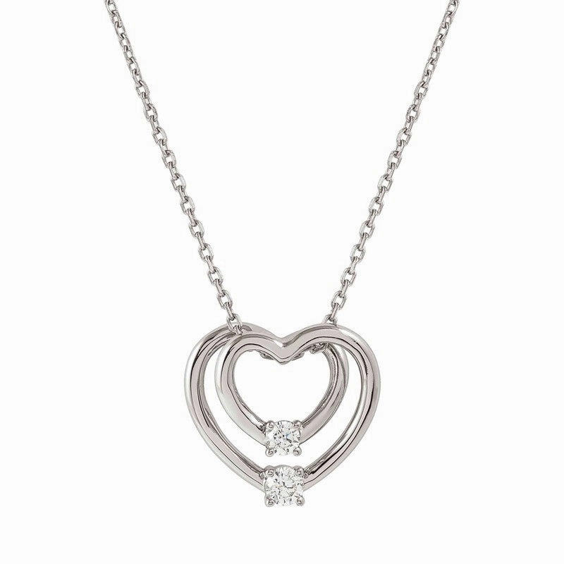 Nomination CosmicLove Necklace, Big Heart, Cubic Zirconia, Sterling Silver