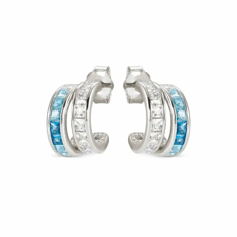 Nomination Daytonight Hoop Earrings with Cubic Zirconia, Sterling Silver