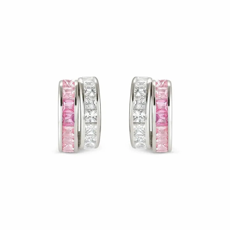 Nomination Daytonight Hoop Earrings with Cubic Zirconia, Sterling Silver