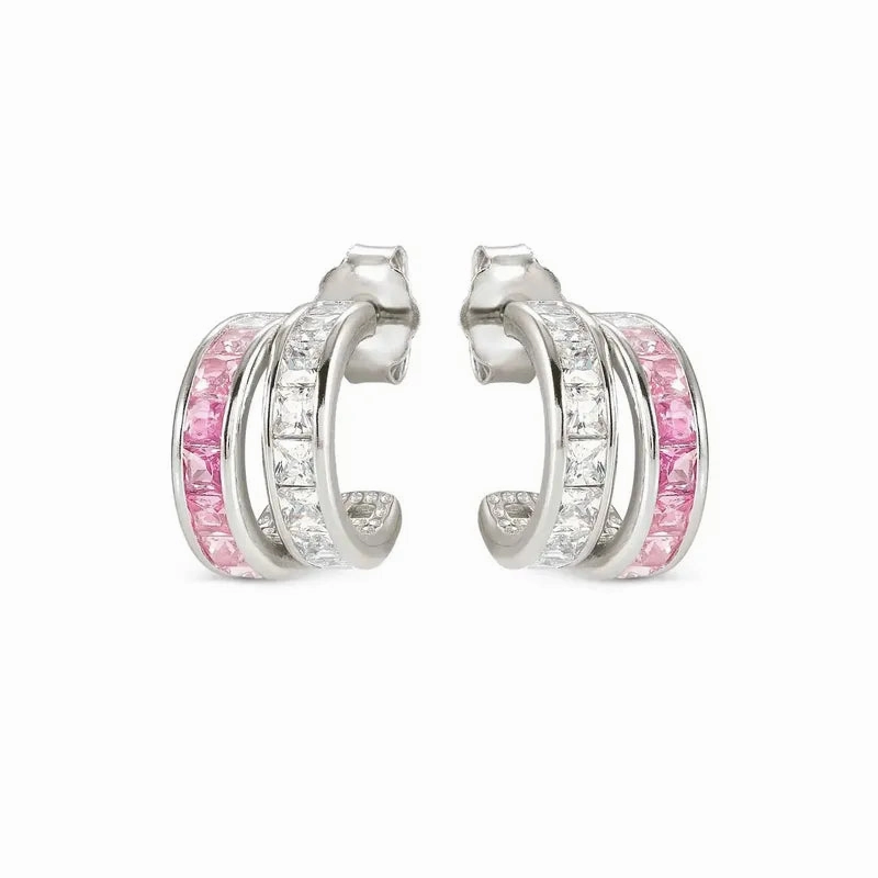 Nomination Daytonight Hoop Earrings with Cubic Zirconia, Sterling Silver