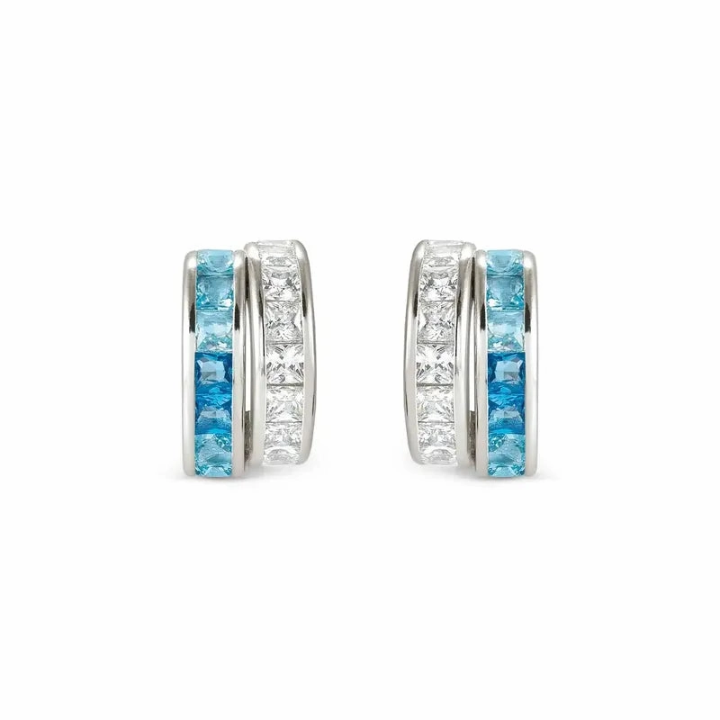 Nomination Daytonight Hoop Earrings with Cubic Zirconia, Sterling Silver