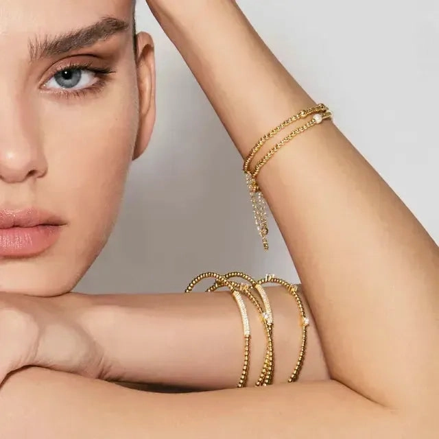 Nomination Fashion Era Bracelet with 3 Pearls, PVD Yellow Gold
