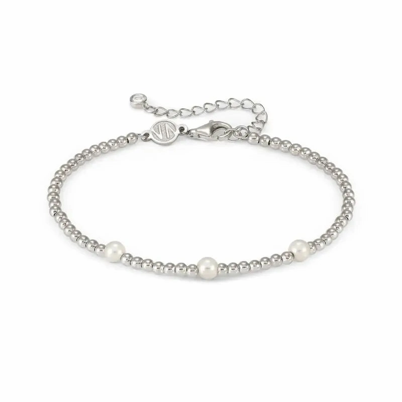 Nomination Fashion Era Bracelet with 3 Pearls, Sterling Silver