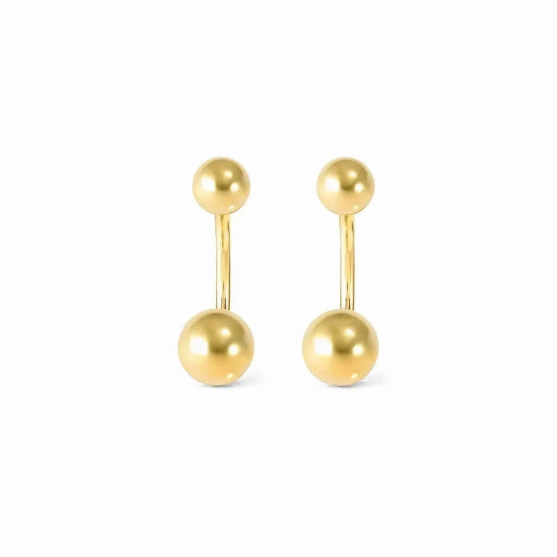 Nomination Fashion Era Earrings with 2 Spheres, PVD Yellow Gold