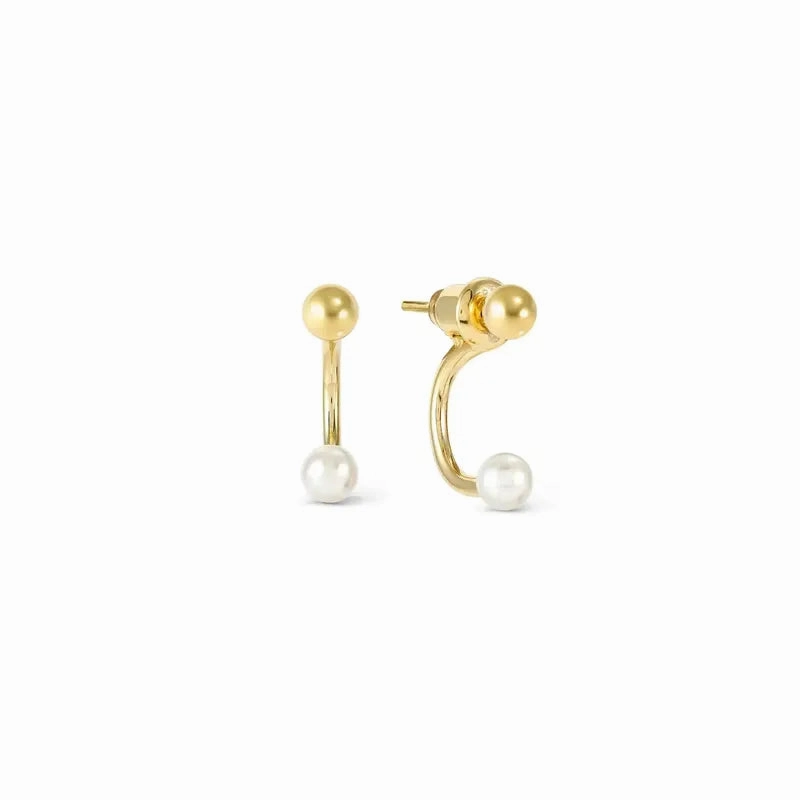 Nomination Fashion Era Earrings with Pearl, PVD Yellow Gold