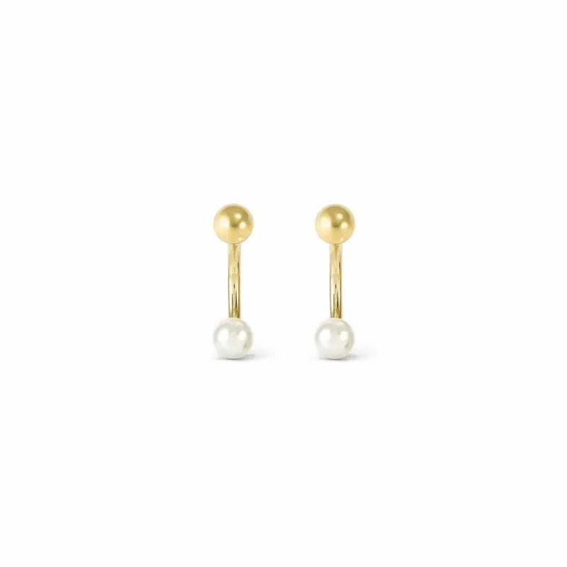 Nomination Fashion Era Earrings with Pearl, PVD Yellow Gold