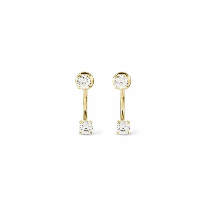 Nomination Fashion Era Large Earrings with Cubic Zirconia, PVD Yellow Gold