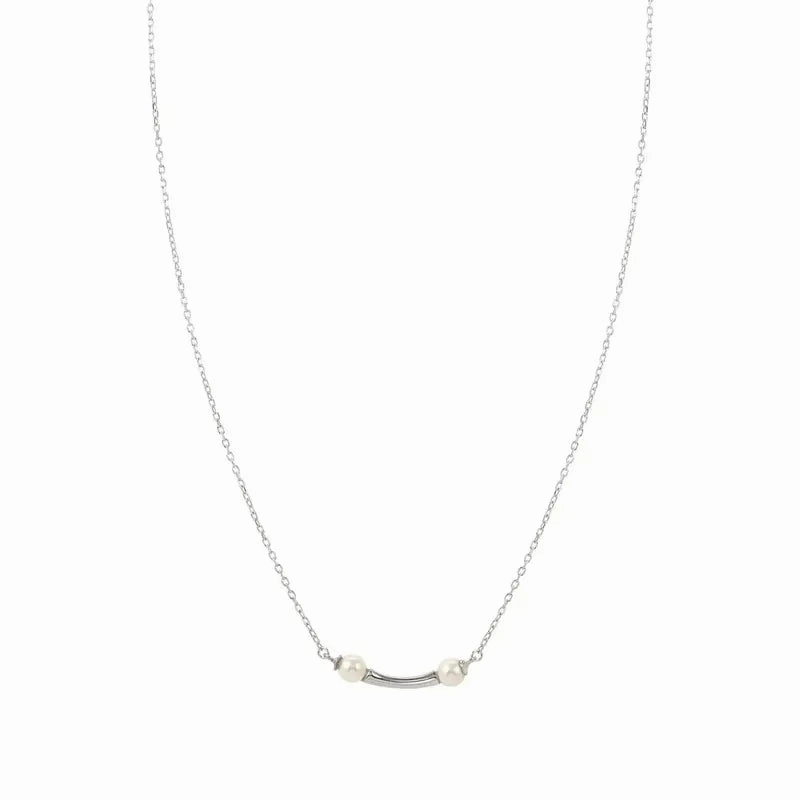 Nomination Fashion Era Necklace with 2 Pearls, Sterling Silver