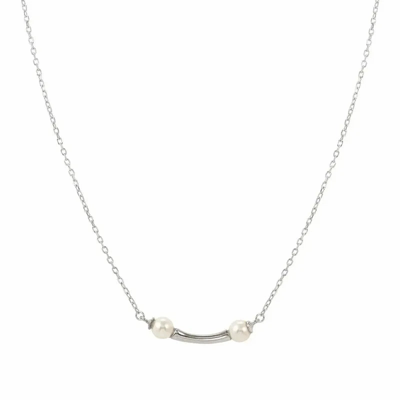 Nomination Fashion Era Necklace with 2 Pearls, Sterling Silver
