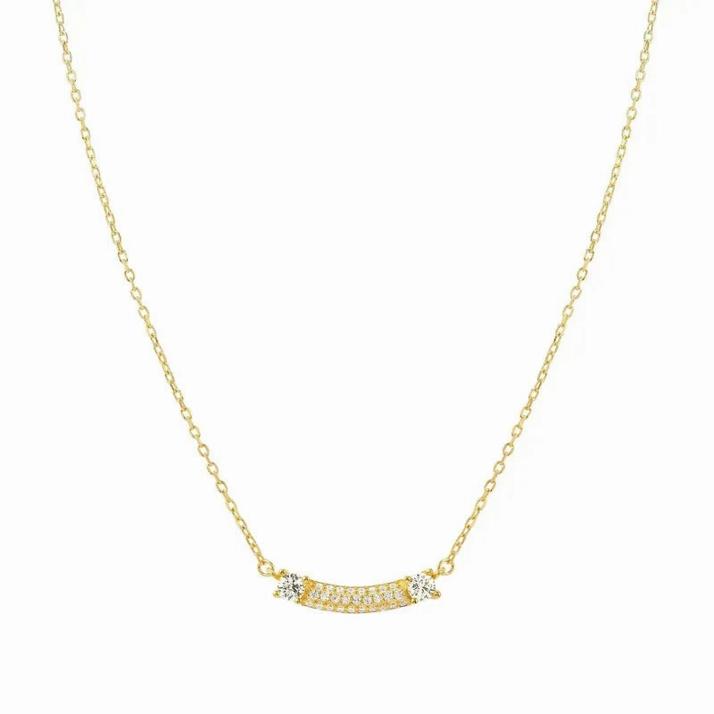 Nomination Fashion Era Necklace with Bar & Cubic Zirconia, PVD Yellow Gold