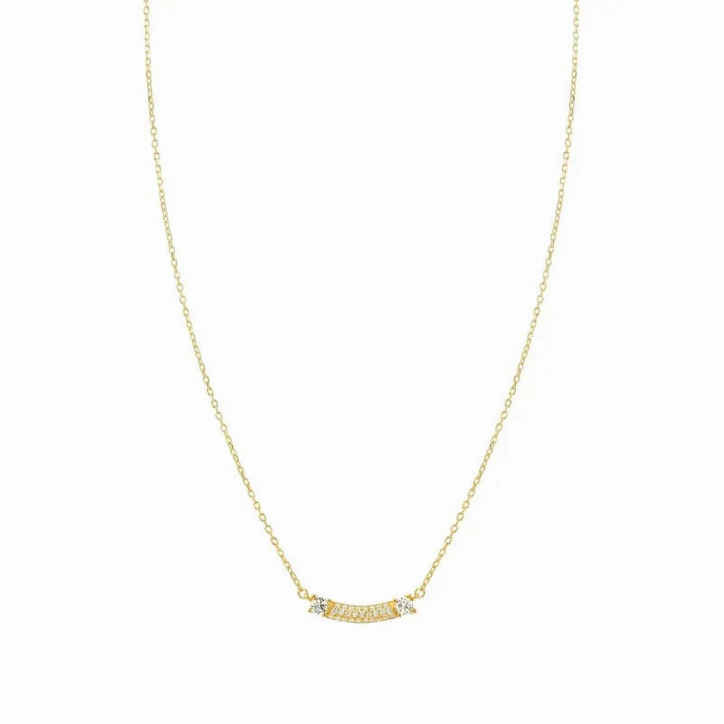 Nomination Fashion Era Necklace with Bar & Cubic Zirconia, PVD Yellow Gold