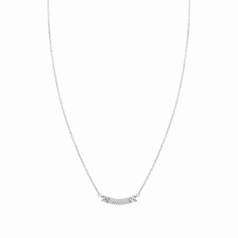 Nomination Fashion Era Necklace with Bar & Cubic Zirconia, Sterling Silver