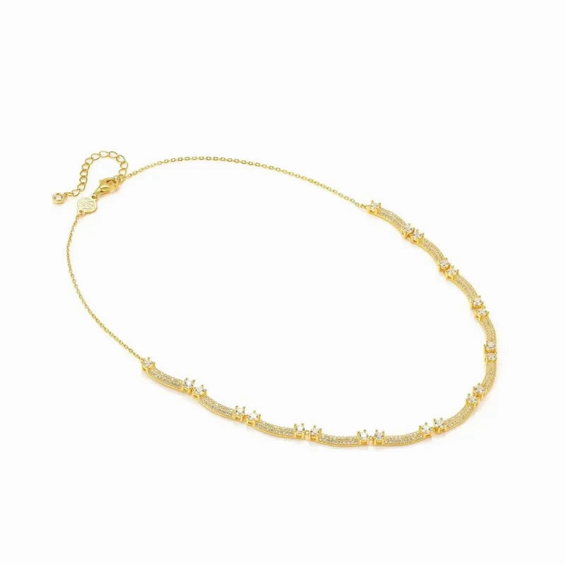 Nomination Fashion Era Necklace with Cubic Zirconia Pav, PVD Yellow Gold