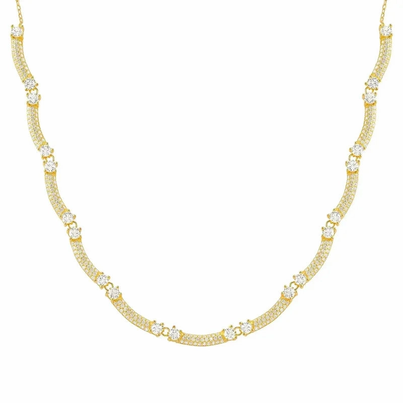 Nomination Fashion Era Necklace with Cubic Zirconia Pav, PVD Yellow Gold