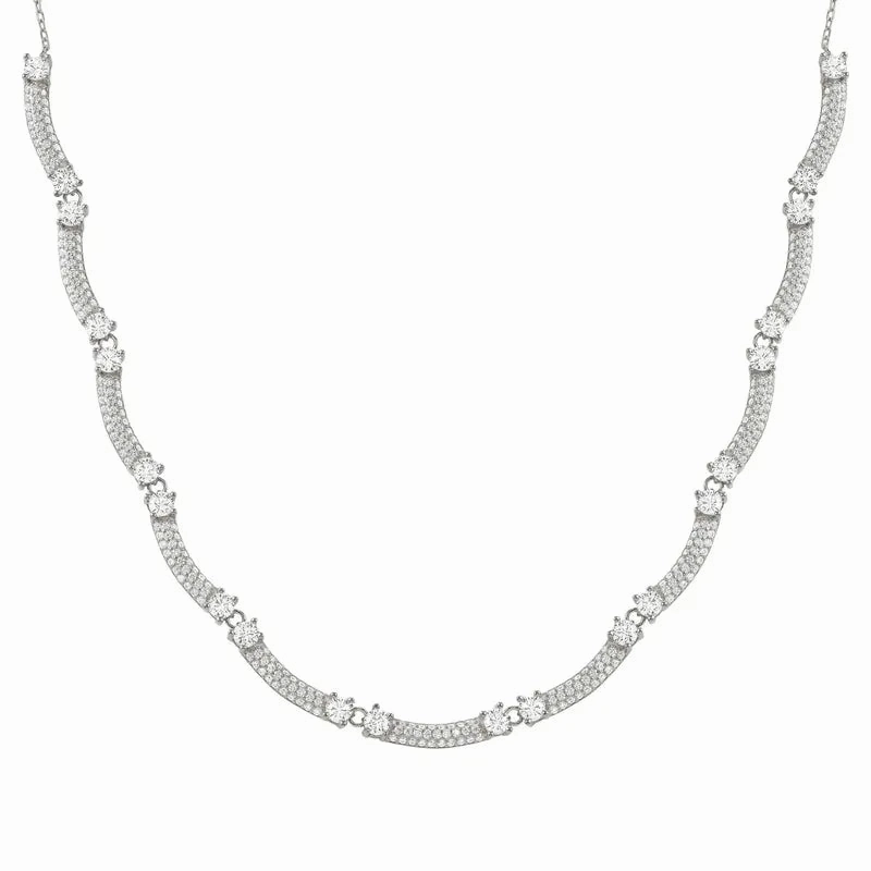 Nomination Fashion Era Necklace with Cubic Zirconia Pav, Sterling Silver