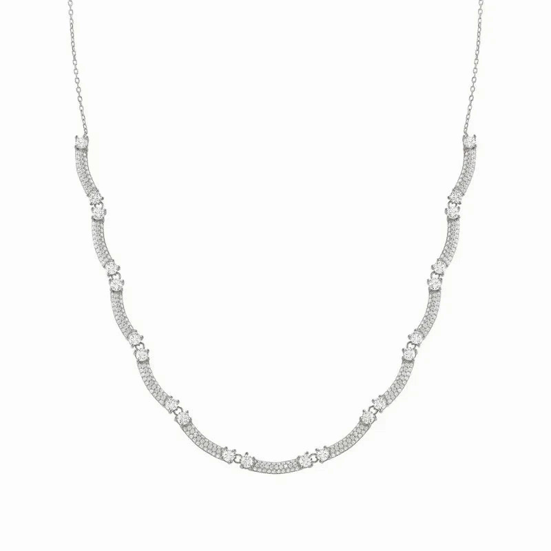 Nomination Fashion Era Necklace with Cubic Zirconia Pav, Sterling Silver
