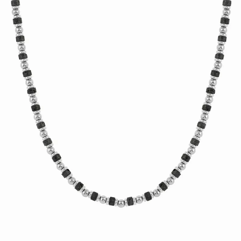 Nomination Instinct Style Sea Ed Necklace with Natural Stones, Stainless Steel