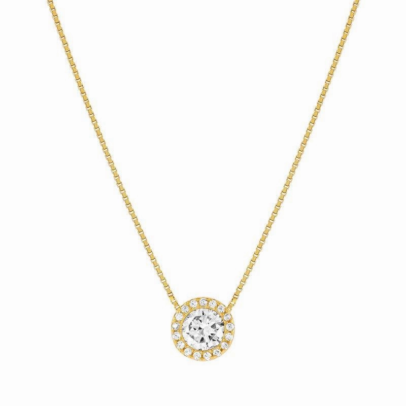 Nomination Seidivina Necklace, Cubic Zirconia, Gold, Stainless Steel