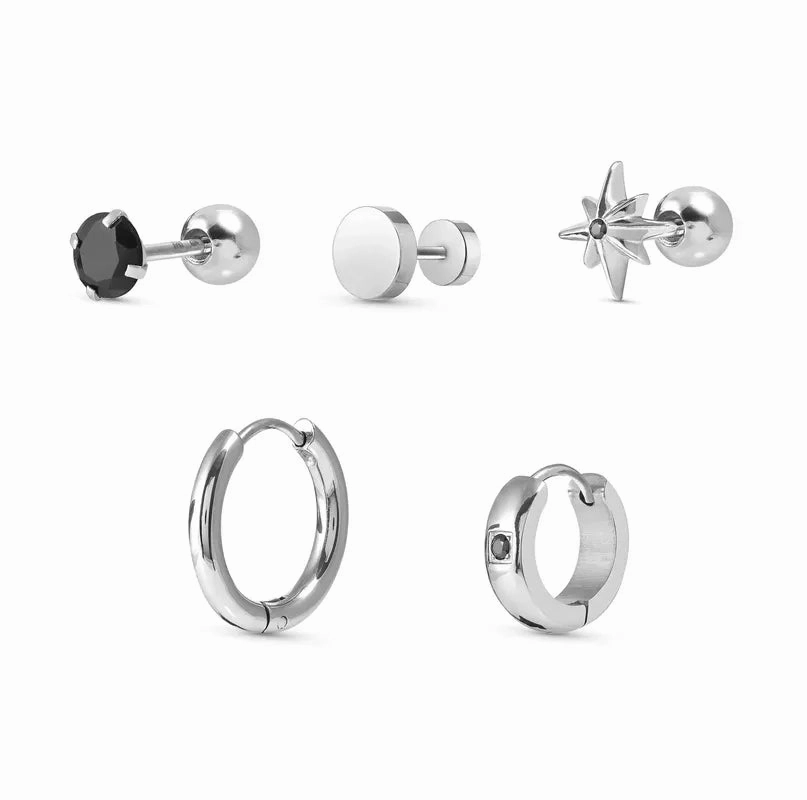 Nomination Set of 5 Atlante Stainless Steel Earrings