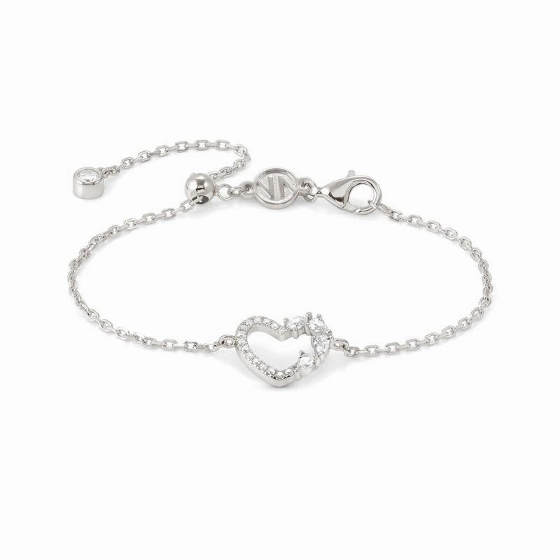 Nomination Shine Me Up Bracelet, Heart & Cubic Zirconia, Silver