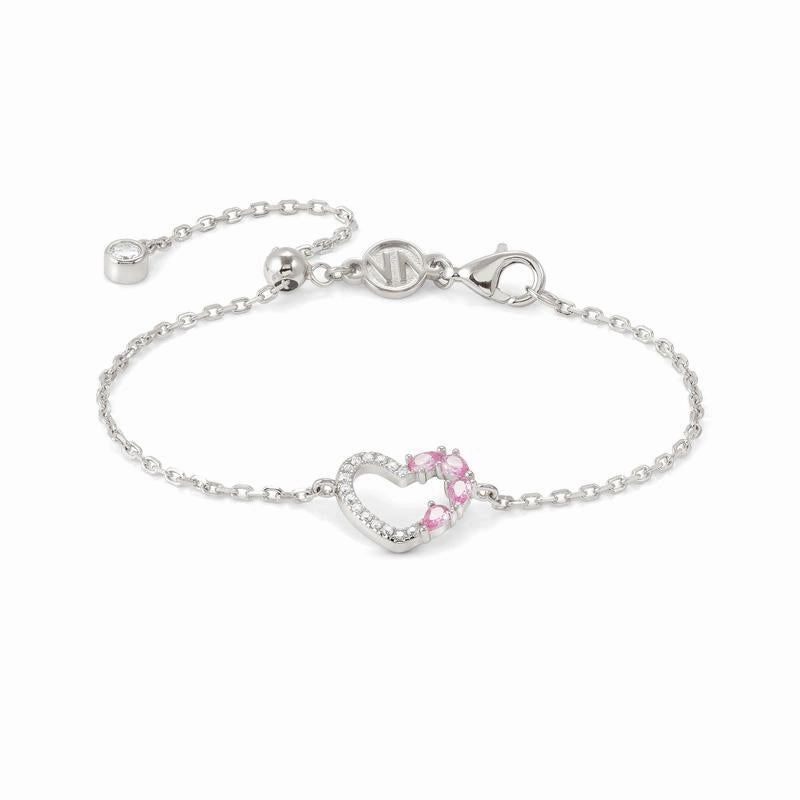 Nomination Shine Me Up Bracelet, Heart & Cubic Zirconia, Silver