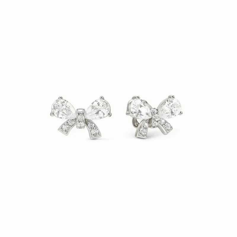 Nomination Shine Me Up Earrings, Bow with Cubic Zirconia, Sterling Silver