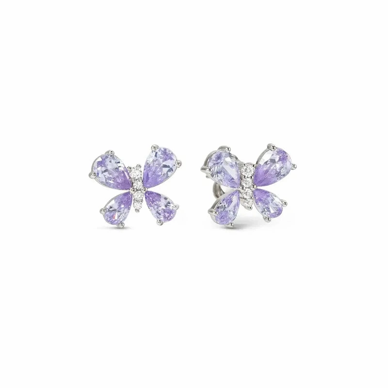 Nomination Shine Me Up Earrings, Butterfly with Cubic Zirconia, Sterling Silver
