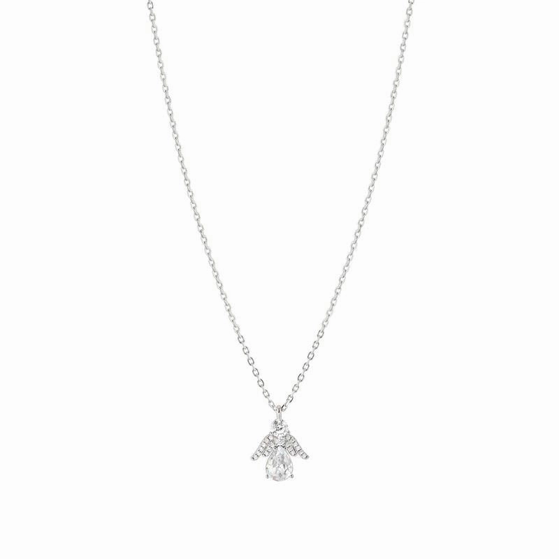 Nomination Shine Me Up Necklace, Angel with Cubic Zirconia, Sterling Silver