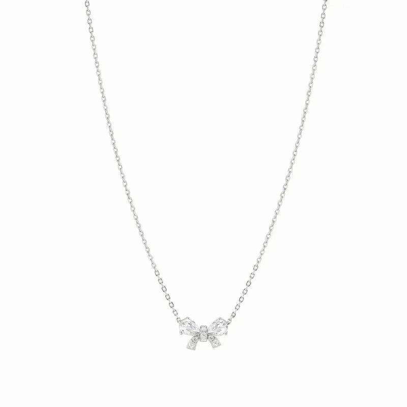 Nomination Shine Me Up Necklace, Bow with Cubic Zirconia, Sterling Silver