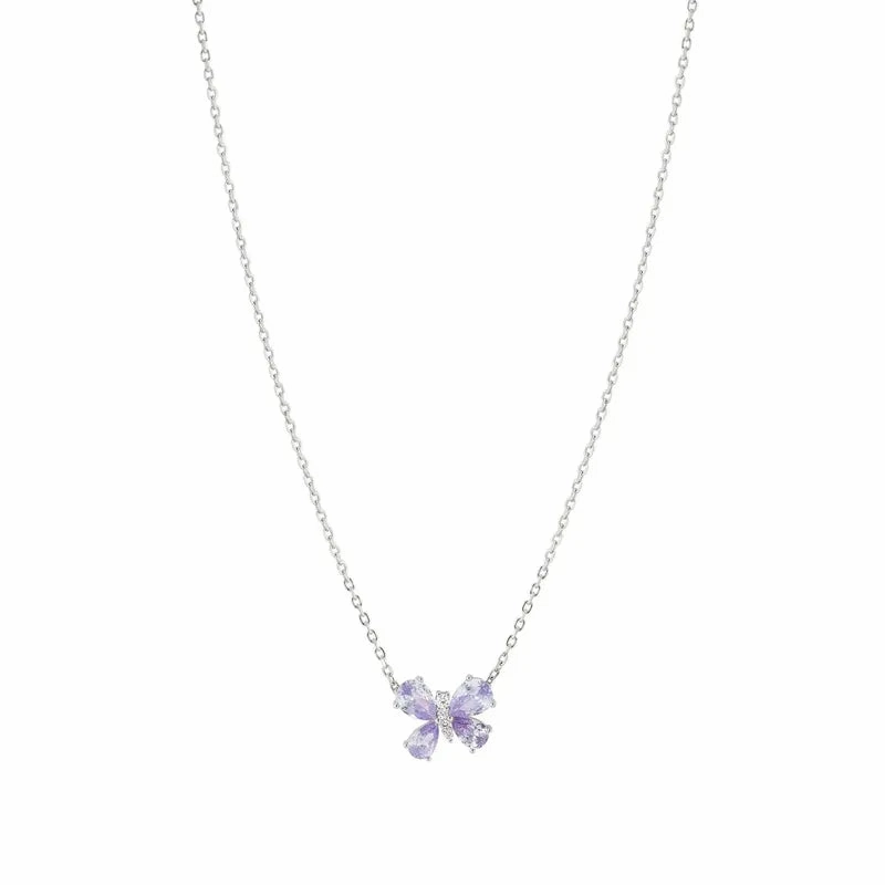Nomination Shine Me Up Necklace, Butterfly with Cubic Zirconia, Sterling Silver