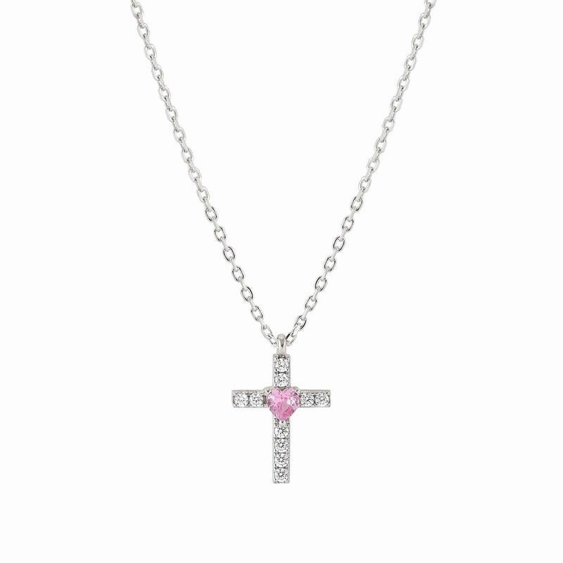 Nomination Shine Me Up Necklace, Cross with Cubic Zirconia, Sterling Silver