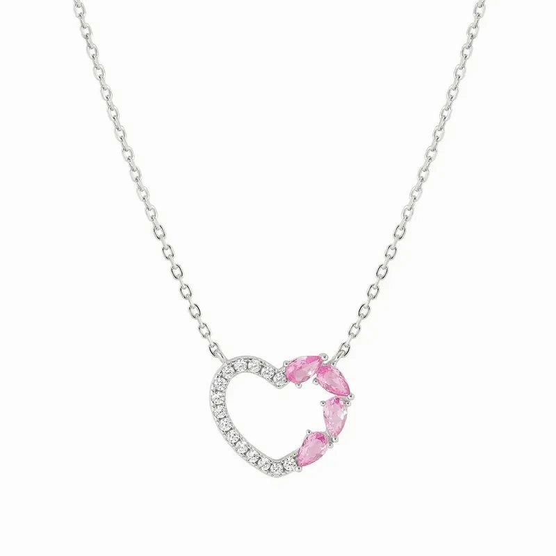 Nomination Shine Me Up Necklace, Heart with Cubic Zirconia, Sterling Silver