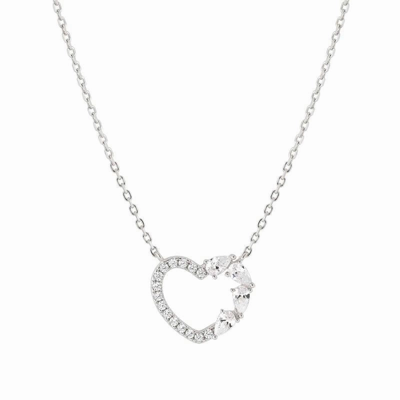 Nomination Shine Me Up Necklace, Heart with Cubic Zirconia, Sterling Silver