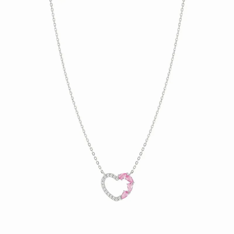 Nomination Shine Me Up Necklace, Heart with Cubic Zirconia, Sterling Silver